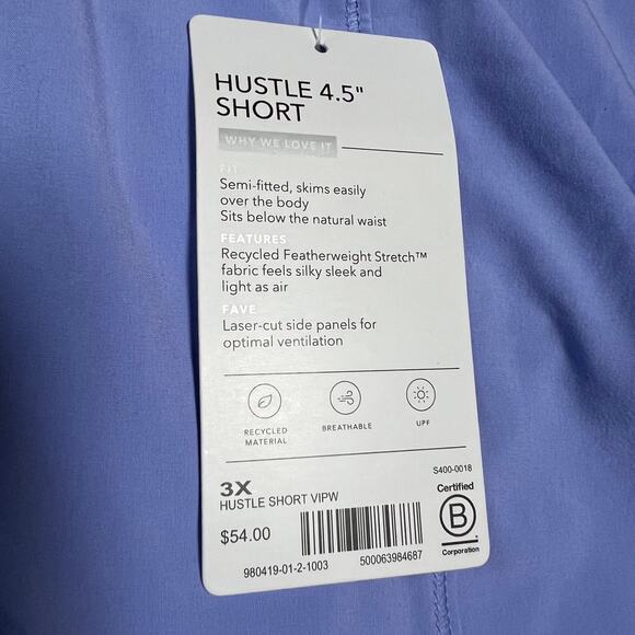 Athleta Hustle 3" Shorts Size 3X NEW Lightweight Exercise Gym Workout Running - Picture 11 of 15